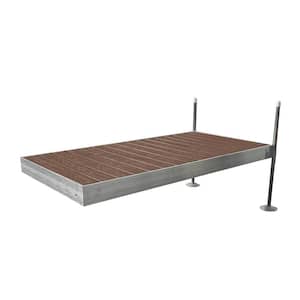 8 ft. Straight Aluminum Frame with Brown Composite Decking Complete Dock Package