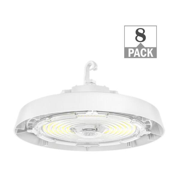 8-Pack 11 in. 400-Watt Equivalent LED White High Bay Light 22500LM 100W 120W 150W 3000K 4000K 5000K 120-277V Dimmable