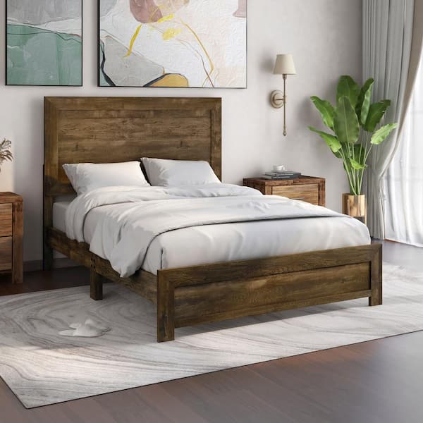 Jamson Brown Walnut Queen Panel Bed
