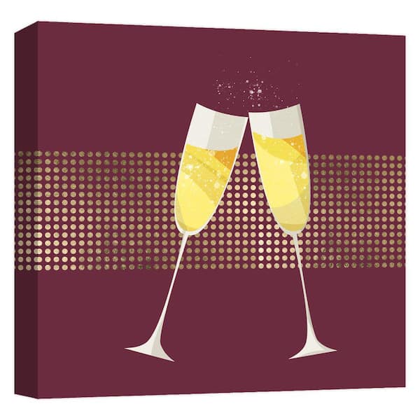 PTM Images "Cheers II'' Canvas Abstract Wall Art 15 in. x 15 in.