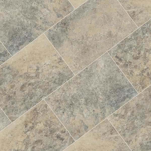 MSI Take Home Tile Sample - 6 in. x 6 in. x 1.18 in. Silver Tumbled Travertine Paver Tile (0.25 sq. ft.)