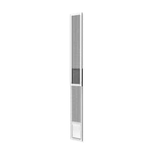 6.7 in. x 9 in. Small White Patio Pet Door Insert, Adjustable up to 7 ft., Suitable for Sliding Doors