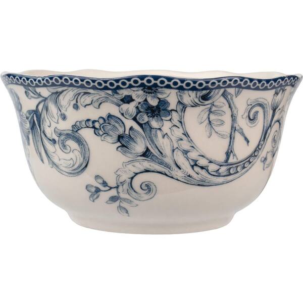 222 Fifth Adelaide 16-Piece Blue and White Dinnerware Set (Service for 4)  1000BL804M1G97 - The Home Depot