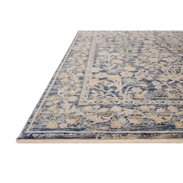 Clarisse Blue / Beige 2 ft. 6 in. x 10 ft. 2 in. Traditional Runner Rug