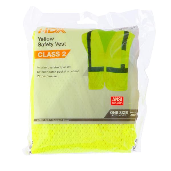HDX Hi Visibility Lime Green Class 2 Reflective Safety Vest