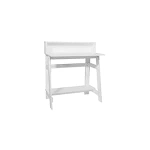 Lennox 32 in. Rectangular White Computer Desk with Hutch