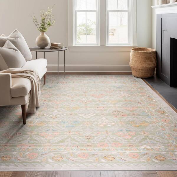 Crestwood Sage 8 ft. x 10 ft. Oriental Indoor Area Rug