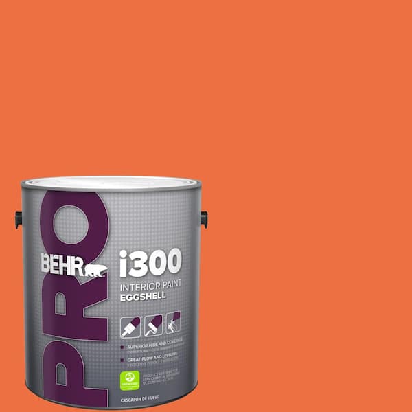 BEHR PRO 1 gal. #210B-6 Aurora Orange Eggshell Interior Paint