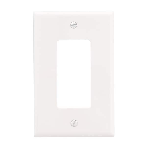 1-Gang White Decora/Rocker Plastic Standard Wall Plate (1-Pack) 80401-W