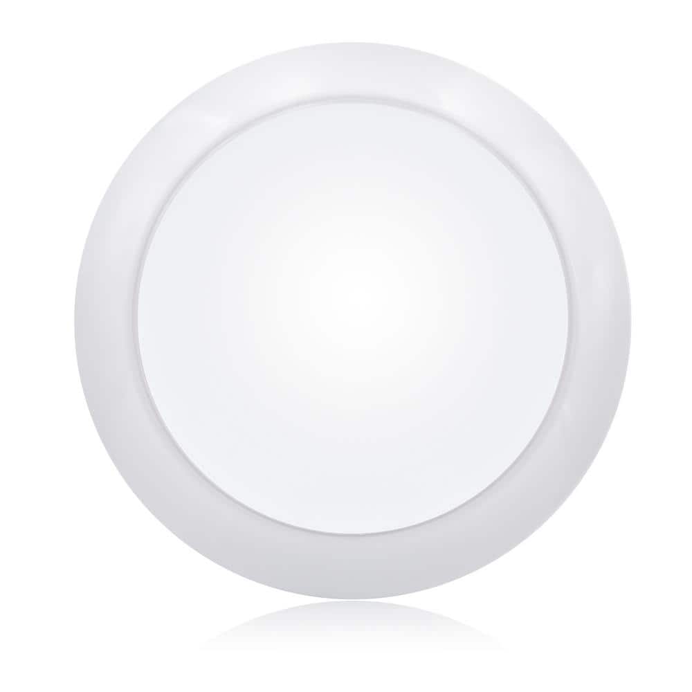 Modern 7.5" White LED Flush Mount Ceiling Light, Dimmable 3000K