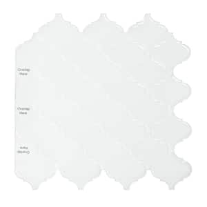 12 in. x 12 in. White Peel and Stick Vinyl Wall Tile Backsplash for Kitchen Bedroom Bathroom (10-pack)