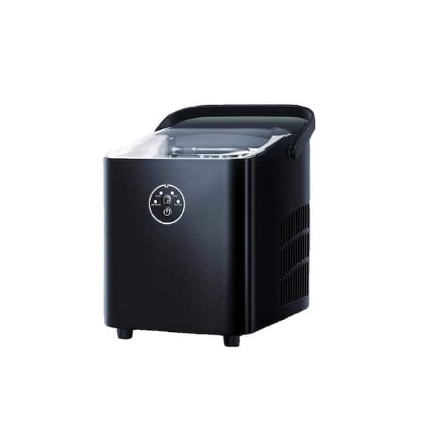 COWSAR 8.07 in. 26 lbs. Portable Bullet Ice Maker, Countertop Ice Maker in Black
