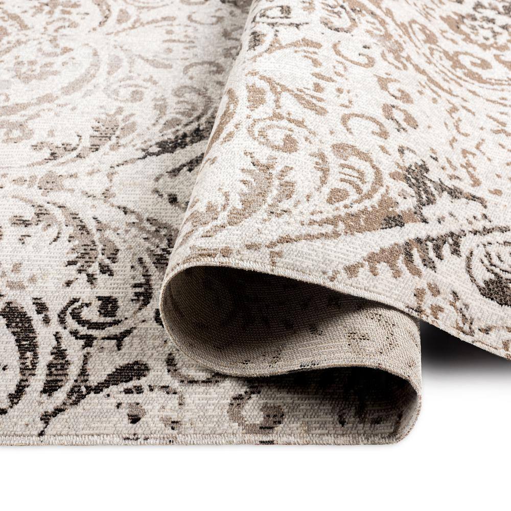 Sofia Juniper Ivory/Mustard Medallion Synthetic Area Rug