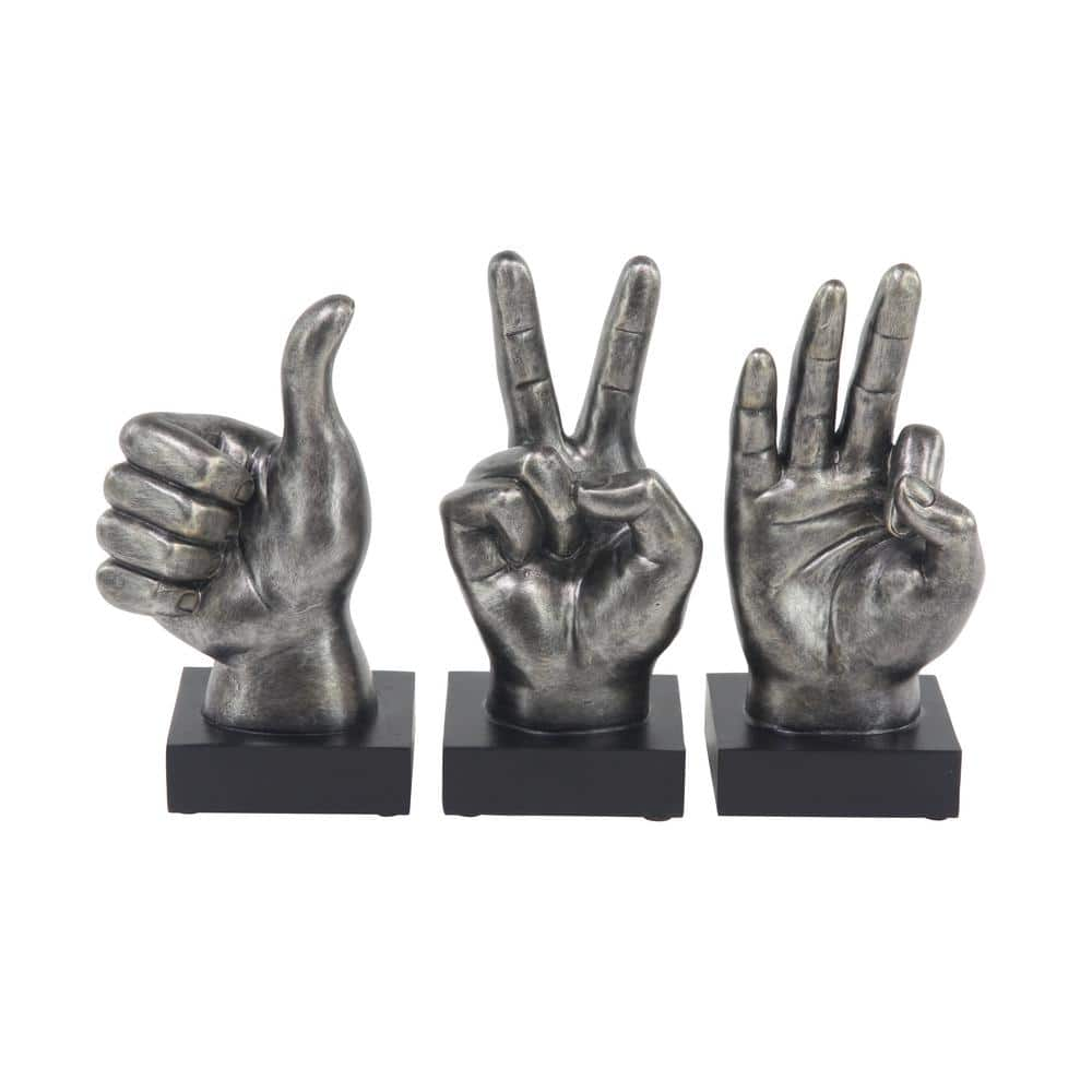 Heart Hands Sculpture Modern Home Decor, Art Hand Sculpture Home  Decorations for Living Room, Purple Decor Love Finger Statue for Bedroom  Shelf Coffee