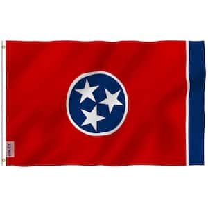 Fly Breeze 3 ft. x 5 ft. Polyester Tennessee State Flag 2-Sided Flag Banner with Brass Grommets and Canvas Header