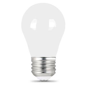 60-Watt Equivalent A15 Dimmable Filament CEC 90+CRI White Glass LED Ceiling Fan Light Bulb Soft White 2700K (48-Pack)