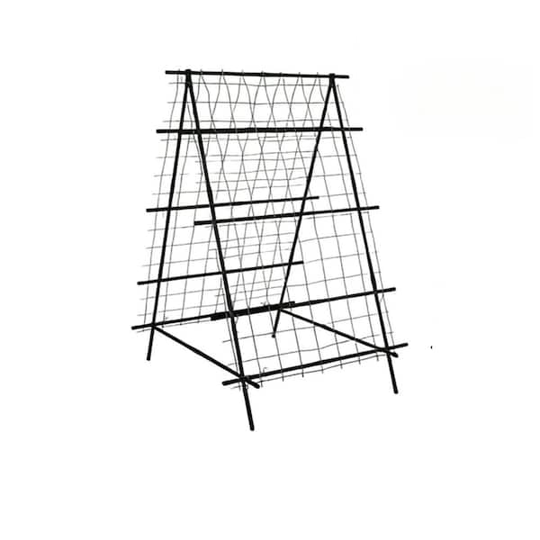 A-Frame Cucumber Trellis with Netting, Outdoor Plant Support for Climbing Veggies and Flowers