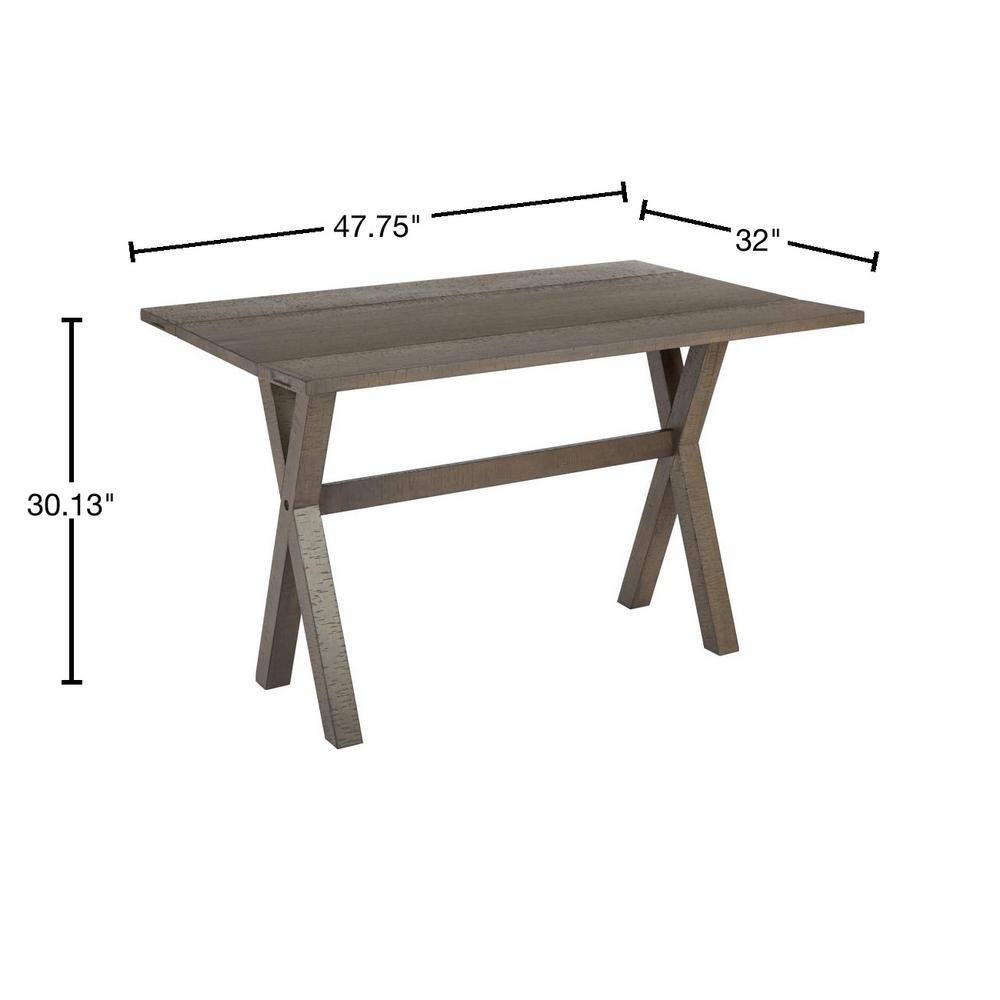Farmhouse Reclaimed Wood Extendable Dining Table in Washed Grey