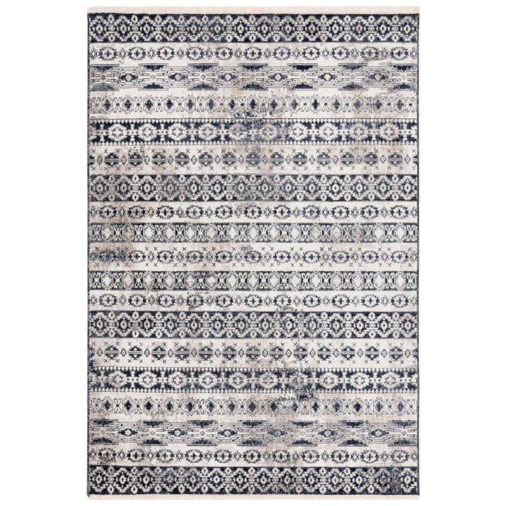 Vintage Persian 5 ft. x 8 ft. Ivory/Black Ornate Striped Area Rug price history on PriceWatchPro