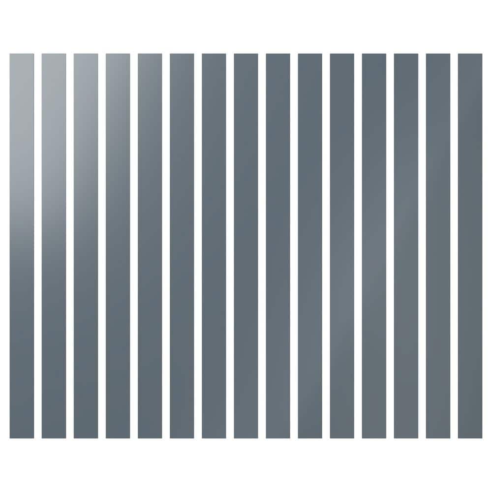 Dark Grey Acrylic Decorative Wall Panel Kit with Adjustable Slats