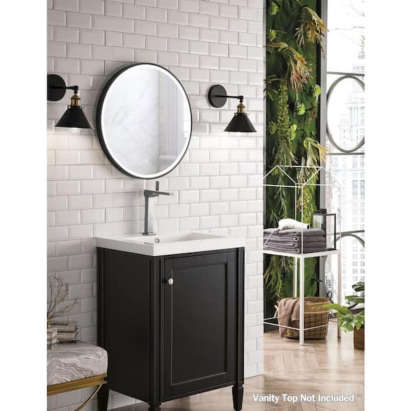 Britannia 23.6 in. W x 18.0 in. D x 33.5 in. H Single Bath Vanity Cabinet without Top in Black Onyx