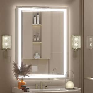 24 in. W x 32 in. H Rectangular Frameless 192 LEDs/m Front Lighted Anti-Fog Tempered Glass Wall Bathroom Vanity Mirror