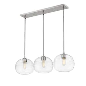 Harmony 3-Light Brushed Nickel Chandelier with Glass Shade