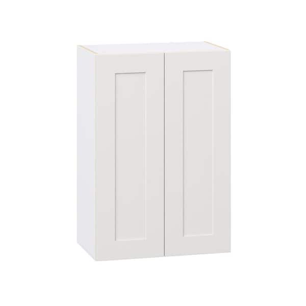 J COLLECTION Roseland 24 in. W x 14 in. D x 35 in. H Assembled Shaker Wall Kitchen Cabinet in Warm White