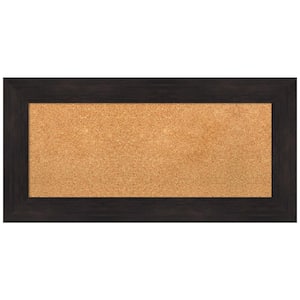 Furniture Espresso 35.62 in. x 17.62 in. Framed Corkboard Memo Board