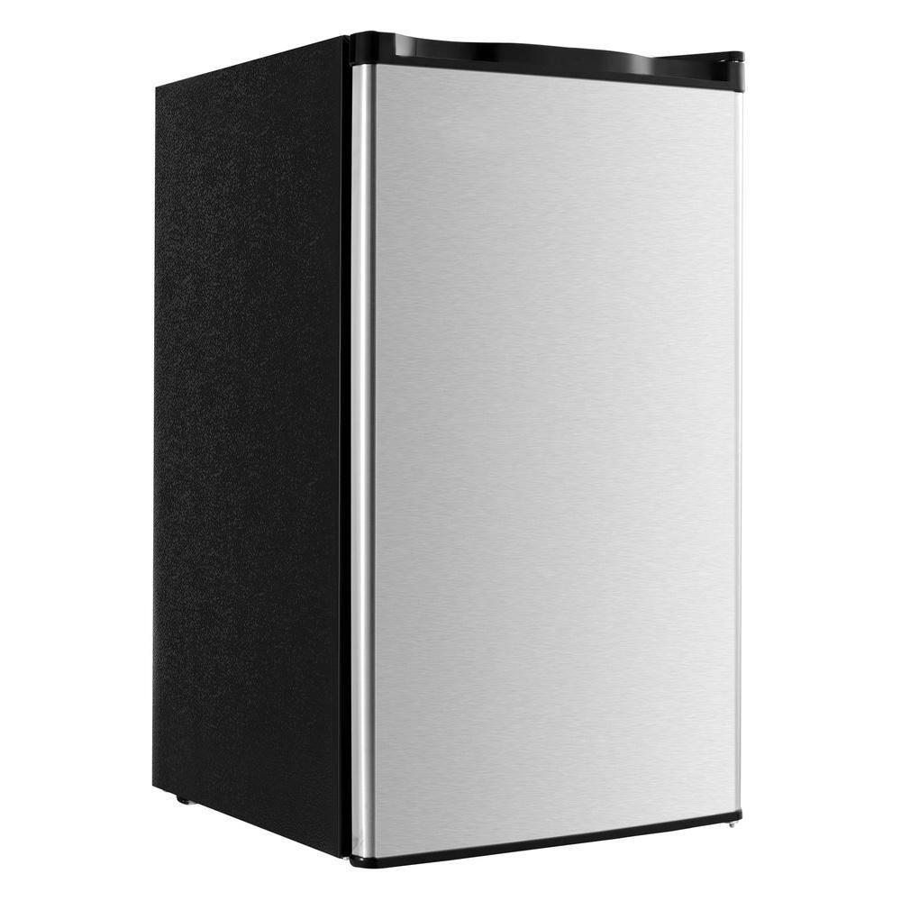 Compact Refrigerator 3.2 Cu.Ft Single Door Mini Fridge with Glass Shelf and Reversible Door