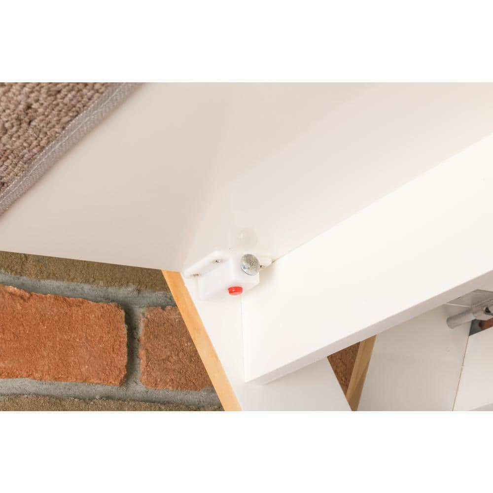 White Modern Folding 4-Tier Wooden Cat Tree