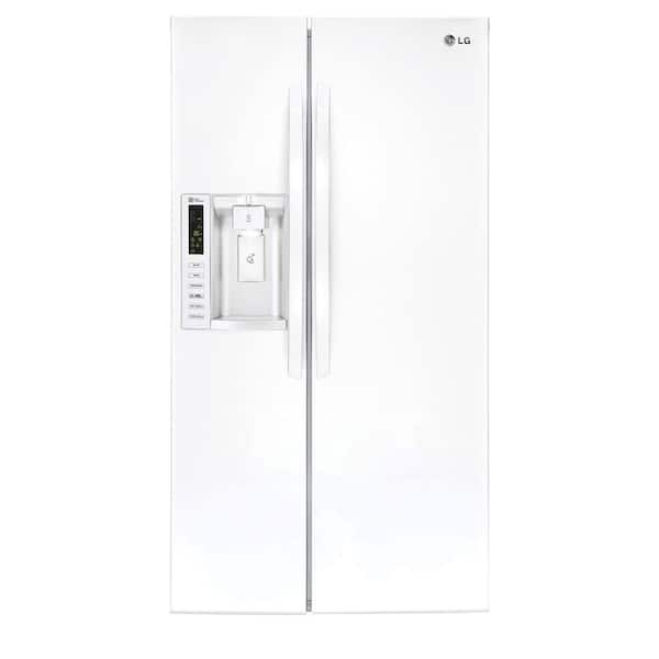 LG 26.16 cu. ft. Side by Side Refrigerator in Smooth White