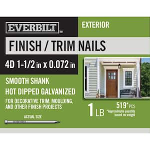 4D 1-1/2 in. Finish/Trim Nails Hot Dipped Galvanized 1 lb (Approximately 519 Pieces)