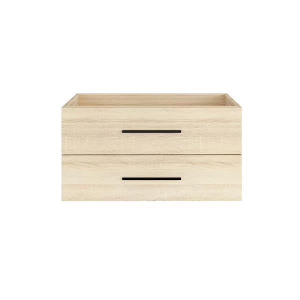 VOLPA USA AMERICAN CRAFTED VANITIES Napa 36 in. W x 22 in. D x 21 in. H Single Sink Bath Vanity Cabinet without Top in White Oak, Wall Mounted