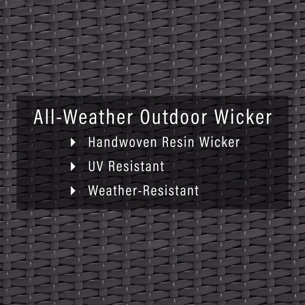Mocha Brown Outdoor Wicker Armchair with Cushions