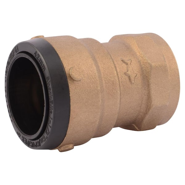 SharkBite 1-1/2 in. Brass Push-to-Connect x Female Pipe Thread Adapter