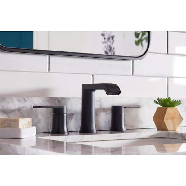 Genta 8 in. Widespread 2-Handle Bathroom Faucet in Matte Black Genta 8 in. Widespread 2-Handle Bathroom Faucet in Matte Black