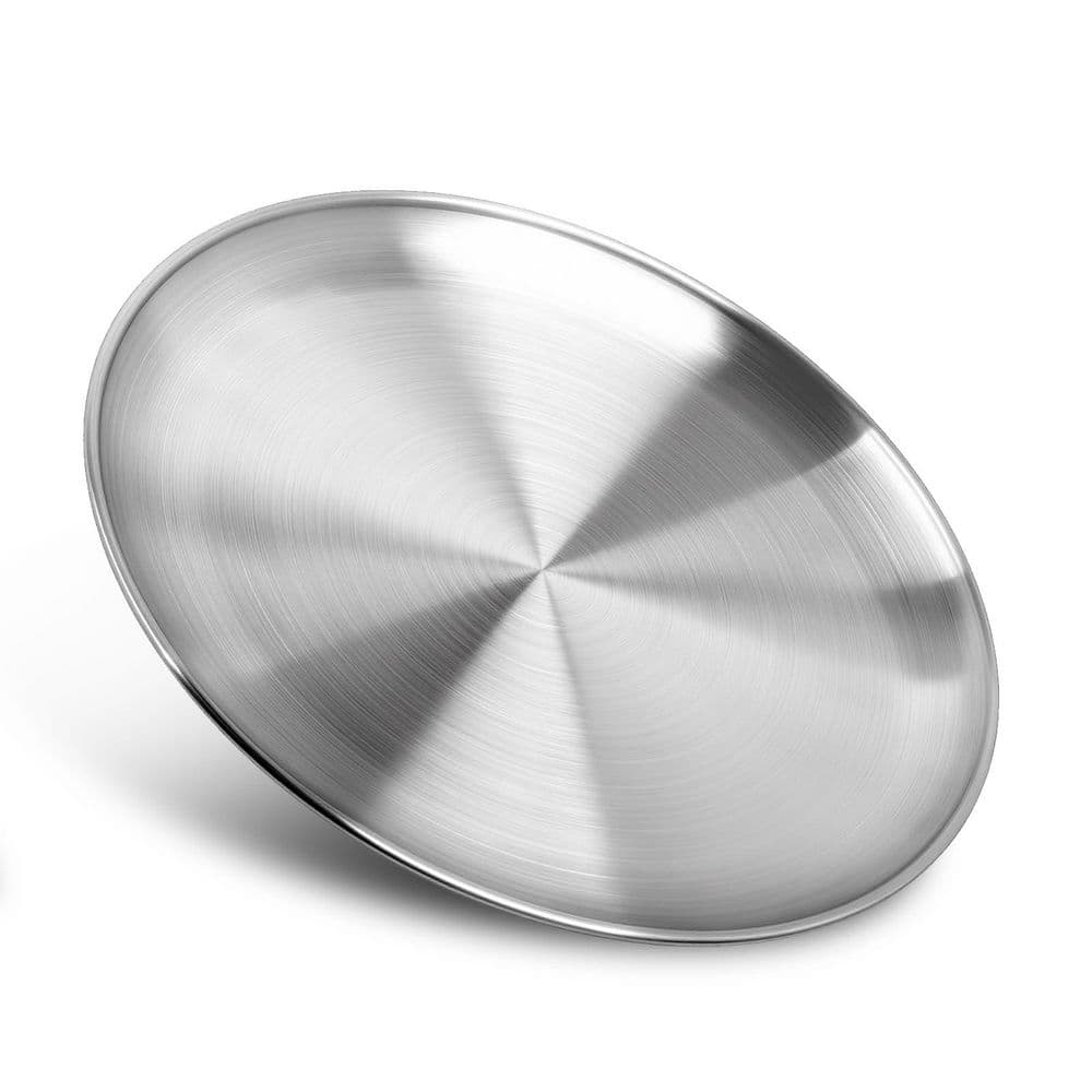 10 Inch Round Stainless Steel Metal Food Serving Plate for Outdoor and Indoor Use price history on PriceWatchPro