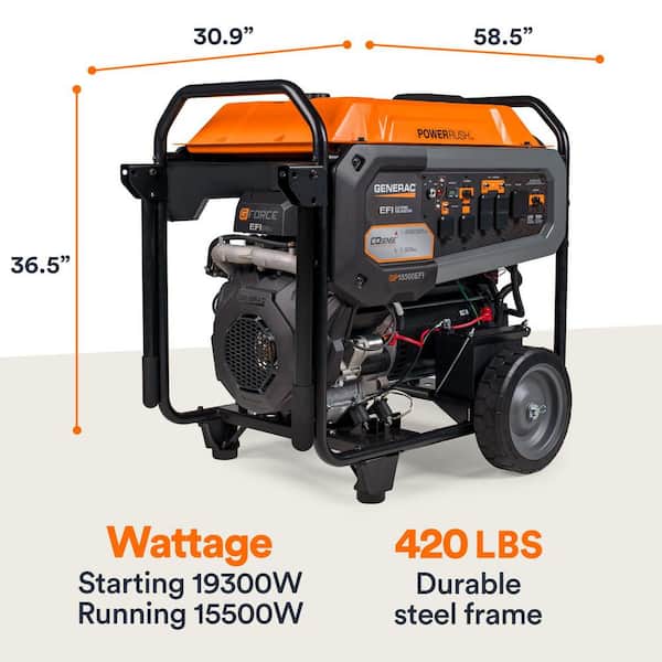 Reviews for Generac 19300 / 15500-Watt Gas Portable Generator with