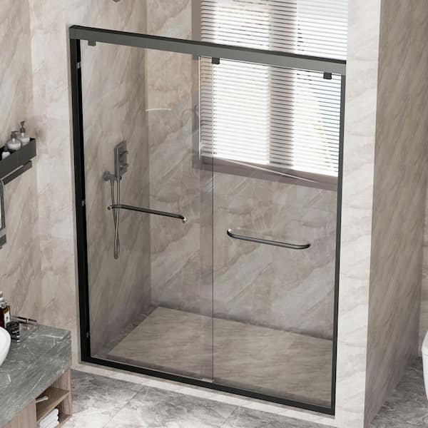 LTMATE 60 in. W x 76 in. H Double Sliding Framed Shower Door in