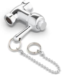 1/2 in. Self-Closing Shower Valve with Pull Chain for Indoor or Outdoor Use Chrome Finish