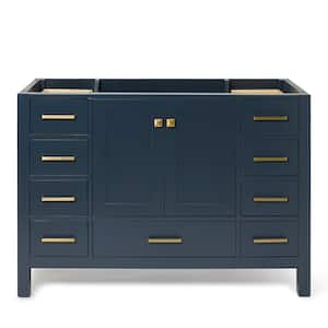 Cambridge 48 in. W x 21.5 in. D x 34.5 in. H Freestanding Bath Vanity Cabinet Only in Midnight Blue