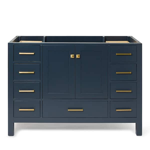 Cambridge 48 in. W x 21.5 in. D x 34.5 in. H Freestanding Bath Vanity Cabinet Only in Midnight Blue