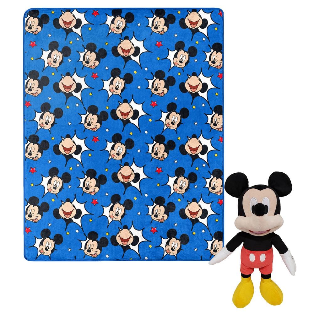 THE NORTHWEST GROUP Mickey Comic Pop Silk Touch Multi-Colored Throw Blanket  Plush Hugger 1MIC312000002RET - The Home Depot