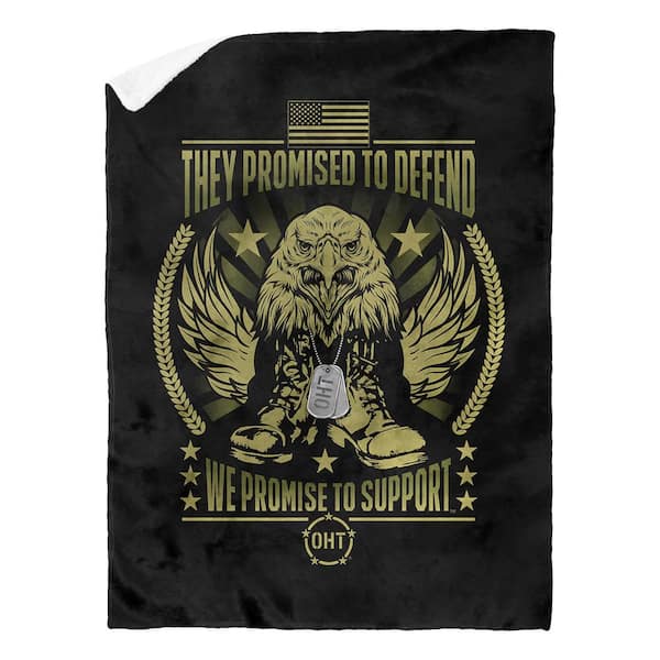 THE NORTHWEST GROUP Operation Hat Trick Honor Defense Mink Sherpa Multicolor Throw Blanket