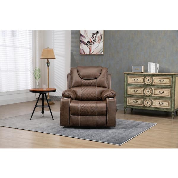Brown Faux Leather Recliners Lift Chair Relax Sofa Chair Recliner