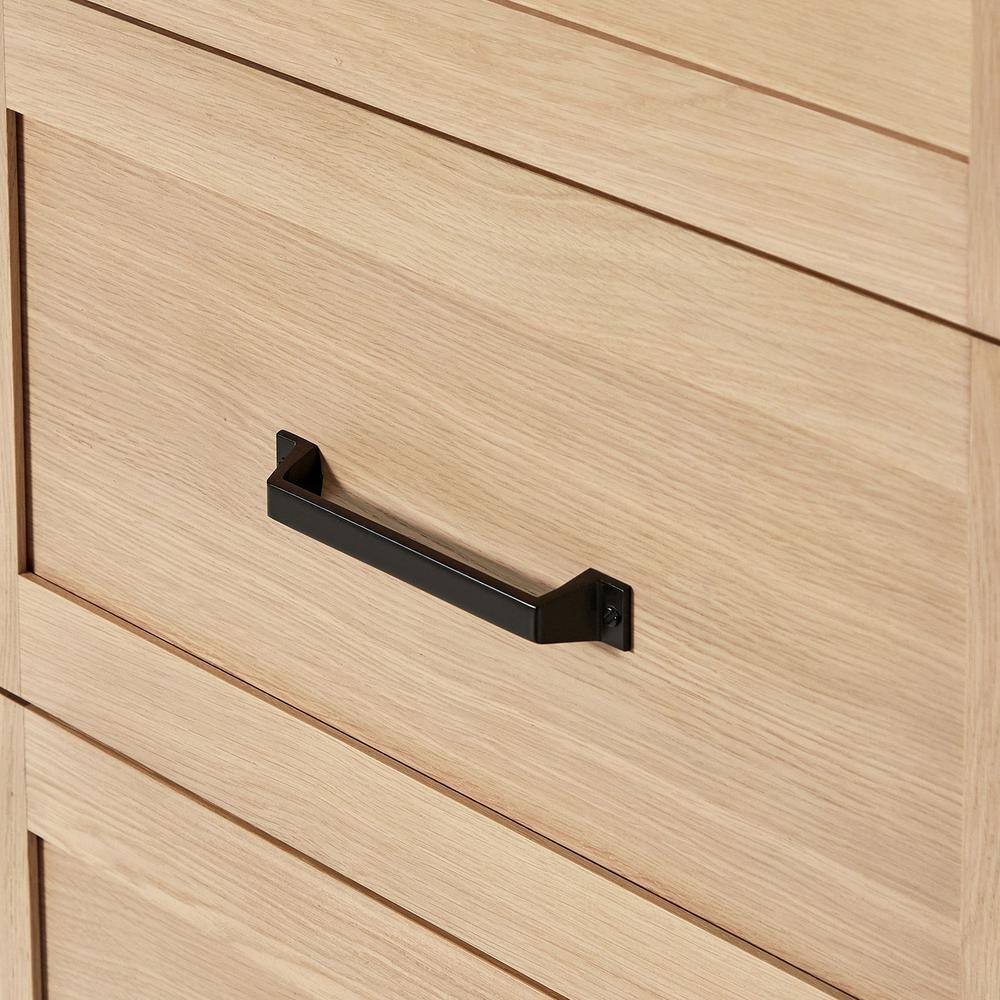 Monroe 67" Light Oak Double Vanity with White Quartz Top