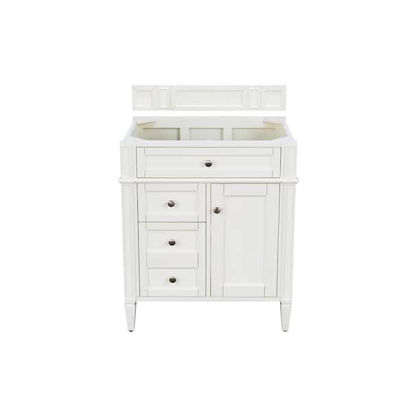 James Martin Vanities Brittany 28.8 in. W x 23 in.D x 32.8 in. H Single Bath Vanity CabinetWithout Top in Bright White