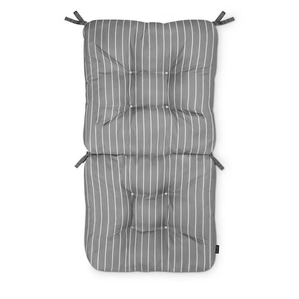 Classic Accessories 21 in. W x 19 in. D x 22.5 in. H Square Seat Back Patio Chair Cushion in Soft Beige, Stripe