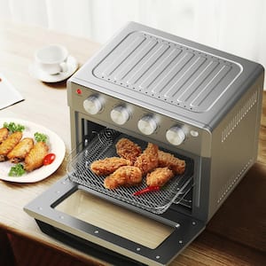 19 Qt. Silver Air Fryer with Dehydrate